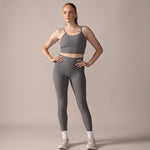 Rose Boreal - Bra - North Star Rib Soft Compression Sports Bra - Stone Grey