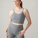 Rose Boreal - Bra - North Star Rib Soft Compression Sports Bra - Stone Grey