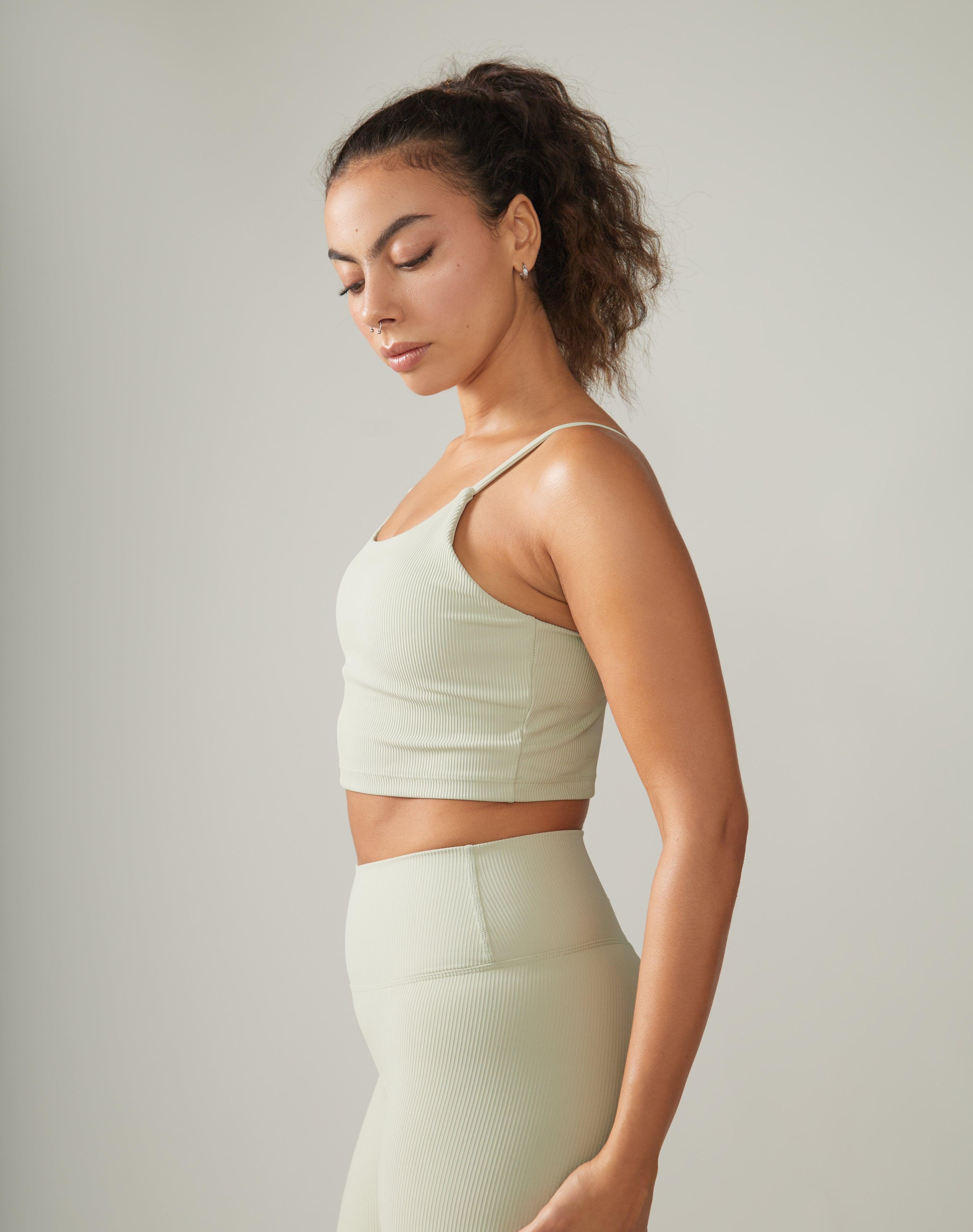 Rose Boreal - Bra - North Star Rib Soft Compression Sports Bra - Mint