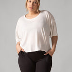 Rose Boreal - T-Shirt - Easy Flow T-Shirt - Natural White