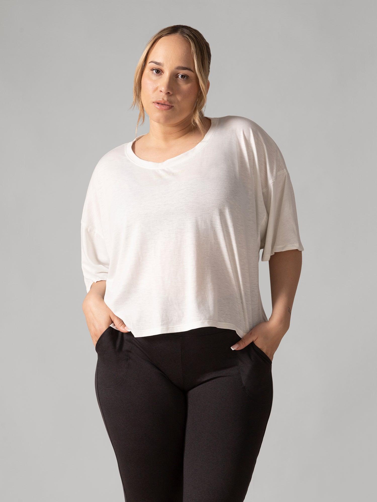 Rose Boreal - T-Shirt - Easy Flow T-Shirt - Natural White