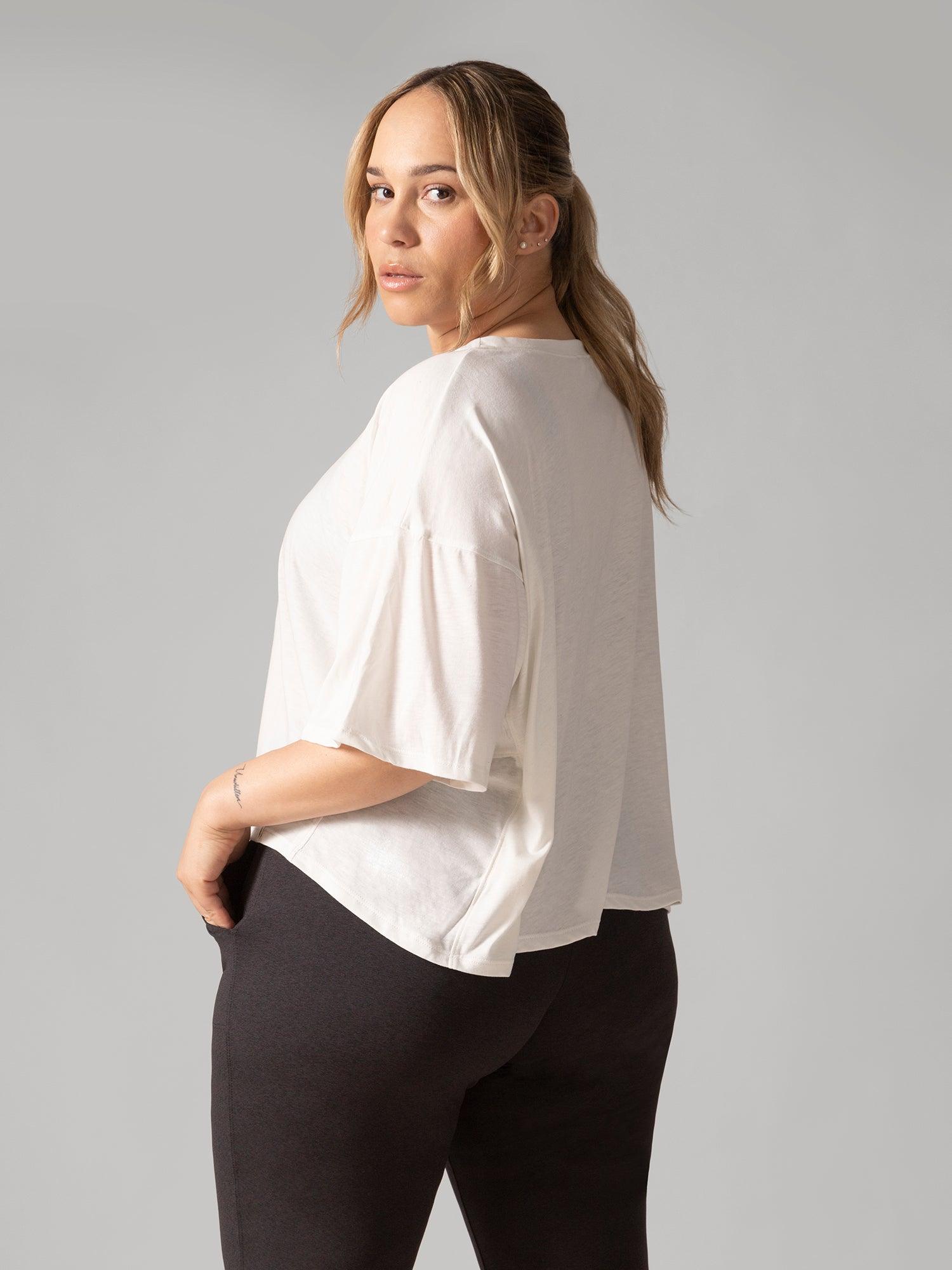 Rose Boreal - T-Shirt - Easy Flow T-Shirt - Natural White