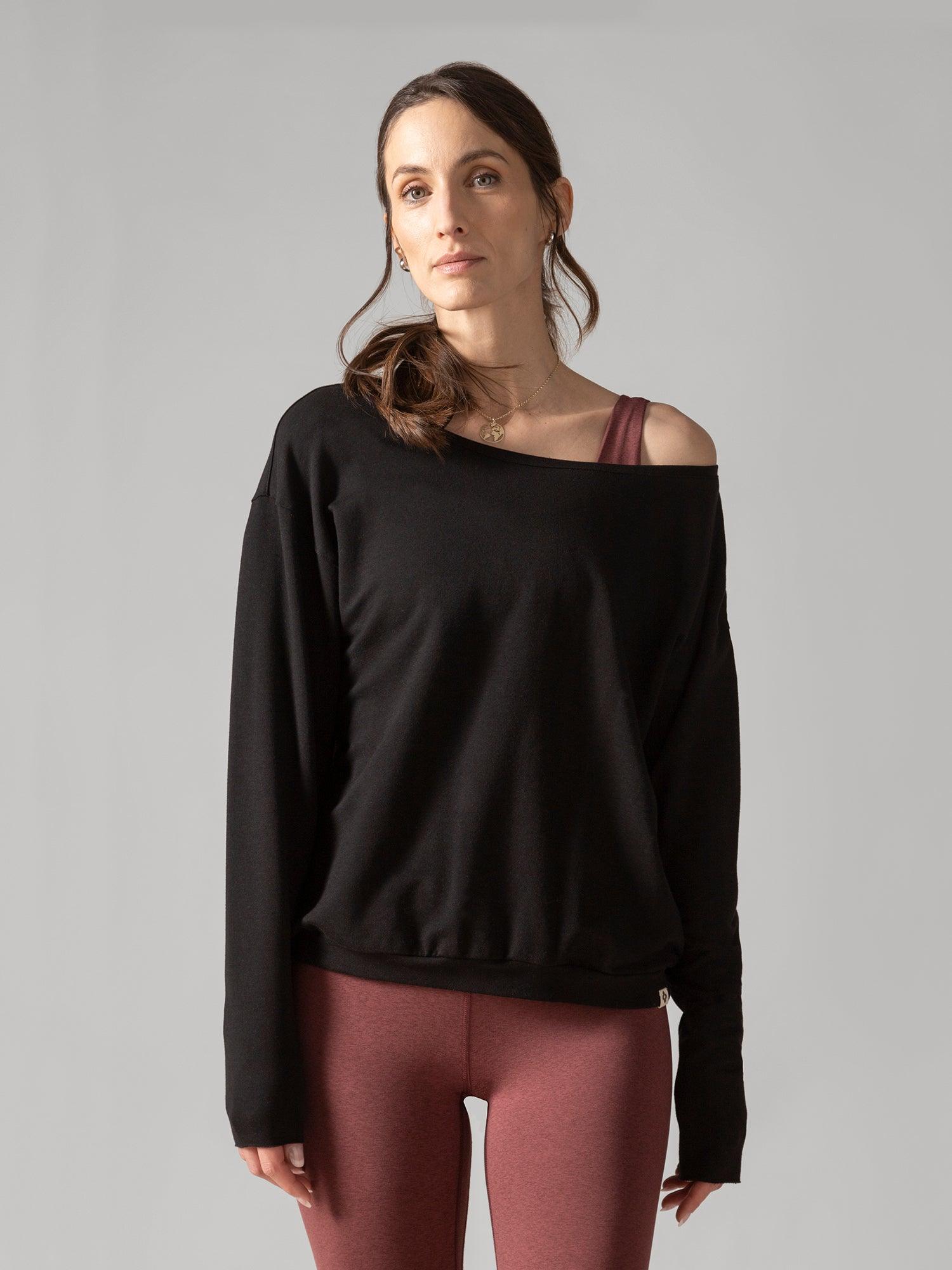 Rose Boreal - Long Sleeve - Flashdance Pullover - Total Eclipse