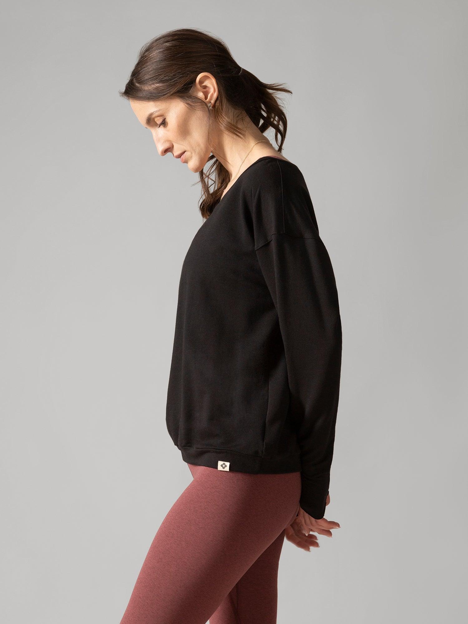Rose Boreal - Long Sleeve - Flashdance Pullover - Total Eclipse