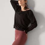 Rose Boreal - Long Sleeve - Flashdance Pullover - Total Eclipse