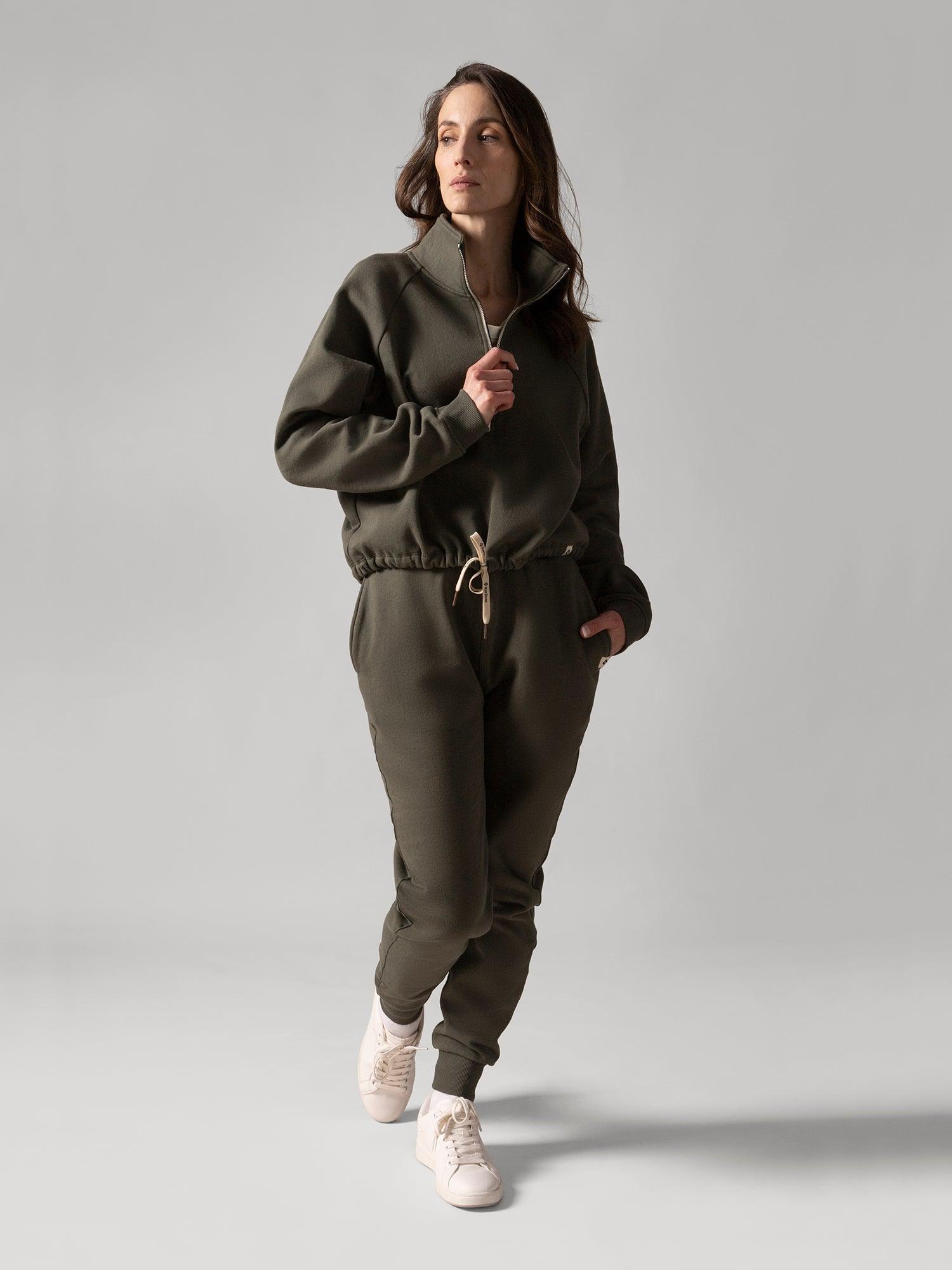 Rose Boreal - Sweatshirt - Wayfarer sweatshirt - Moss