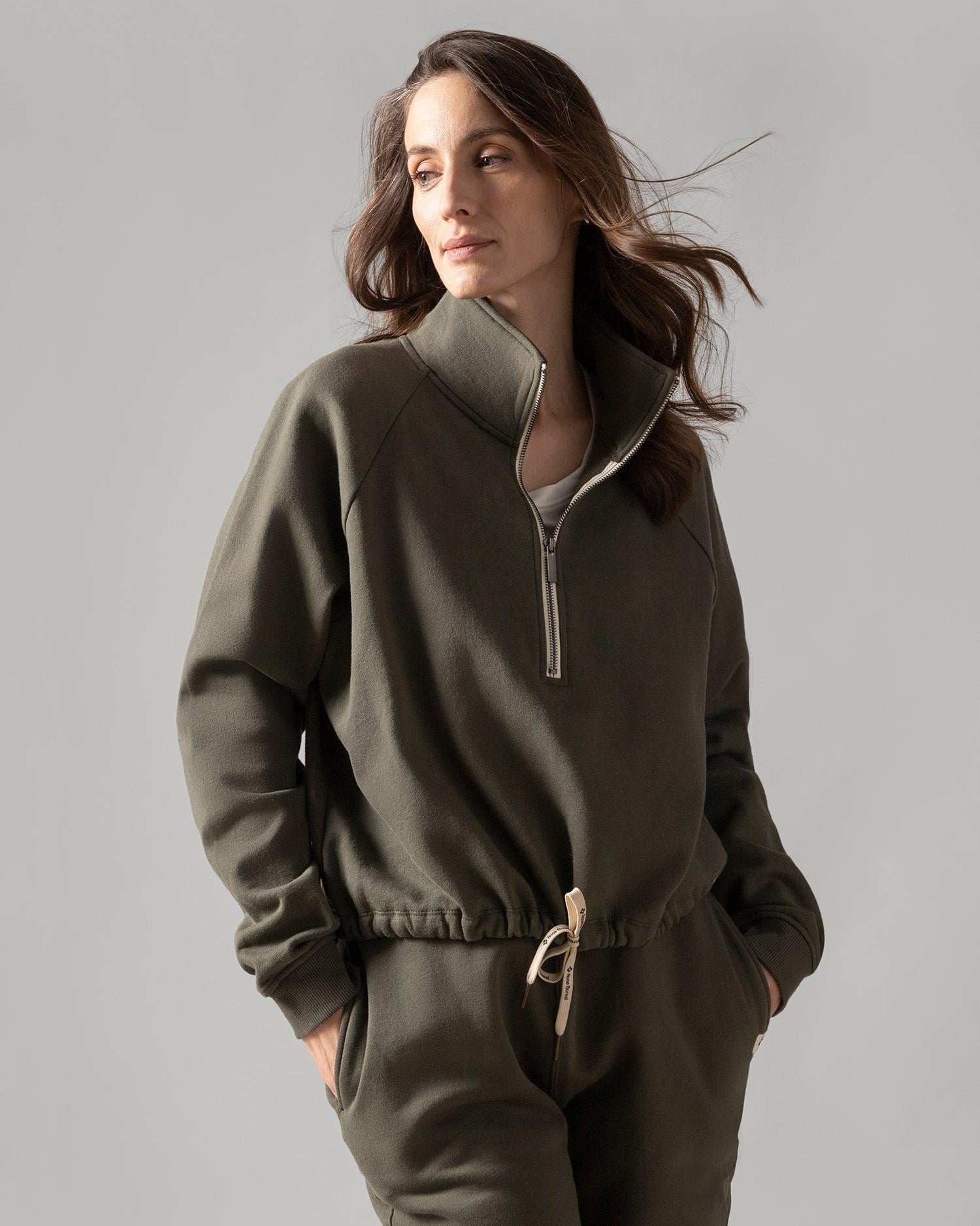 Rose Boreal - Sweatshirt - Wayfarer sweatshirt - Moss