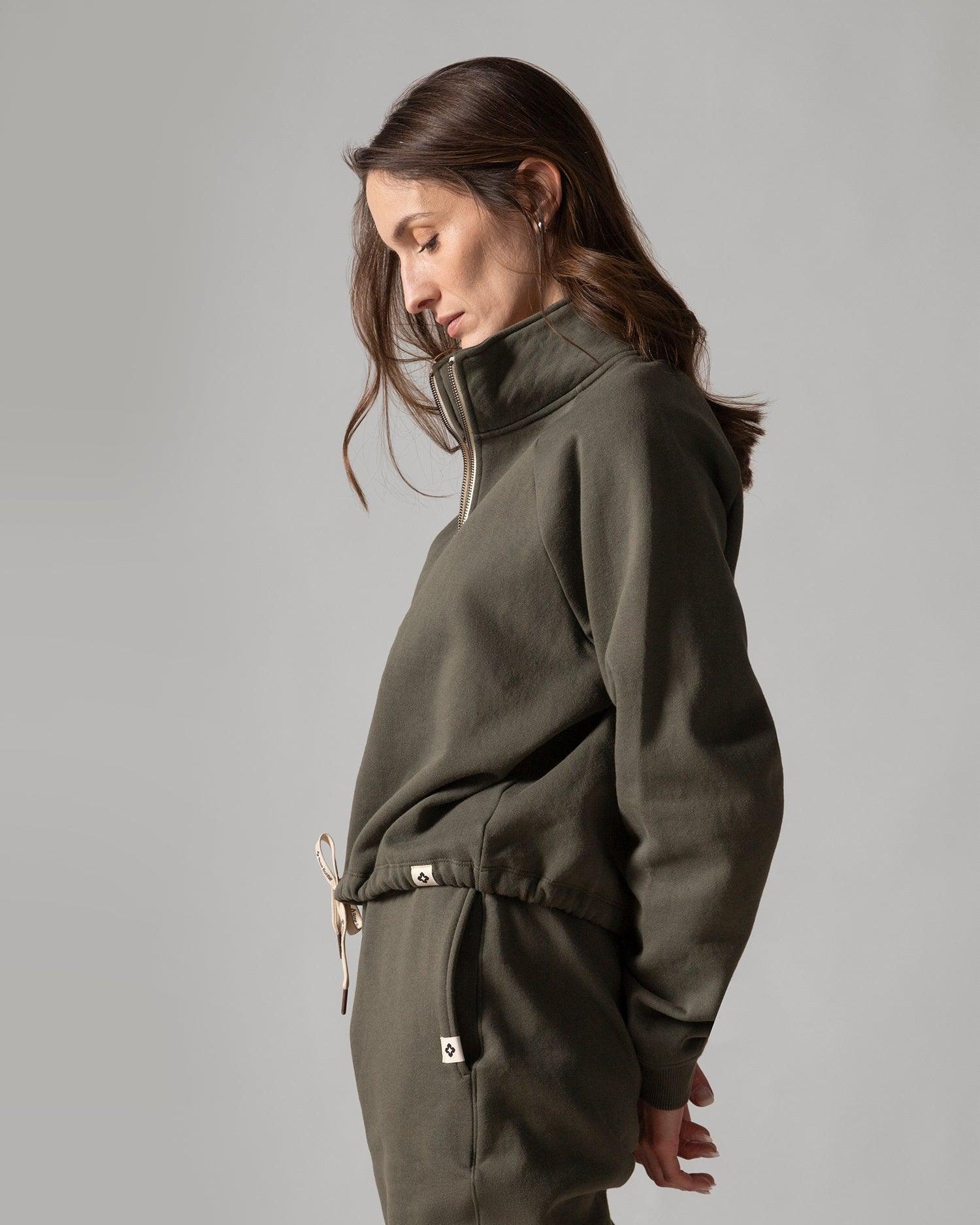 Rose Boreal - Sweatshirt - Wayfarer sweatshirt - Moss