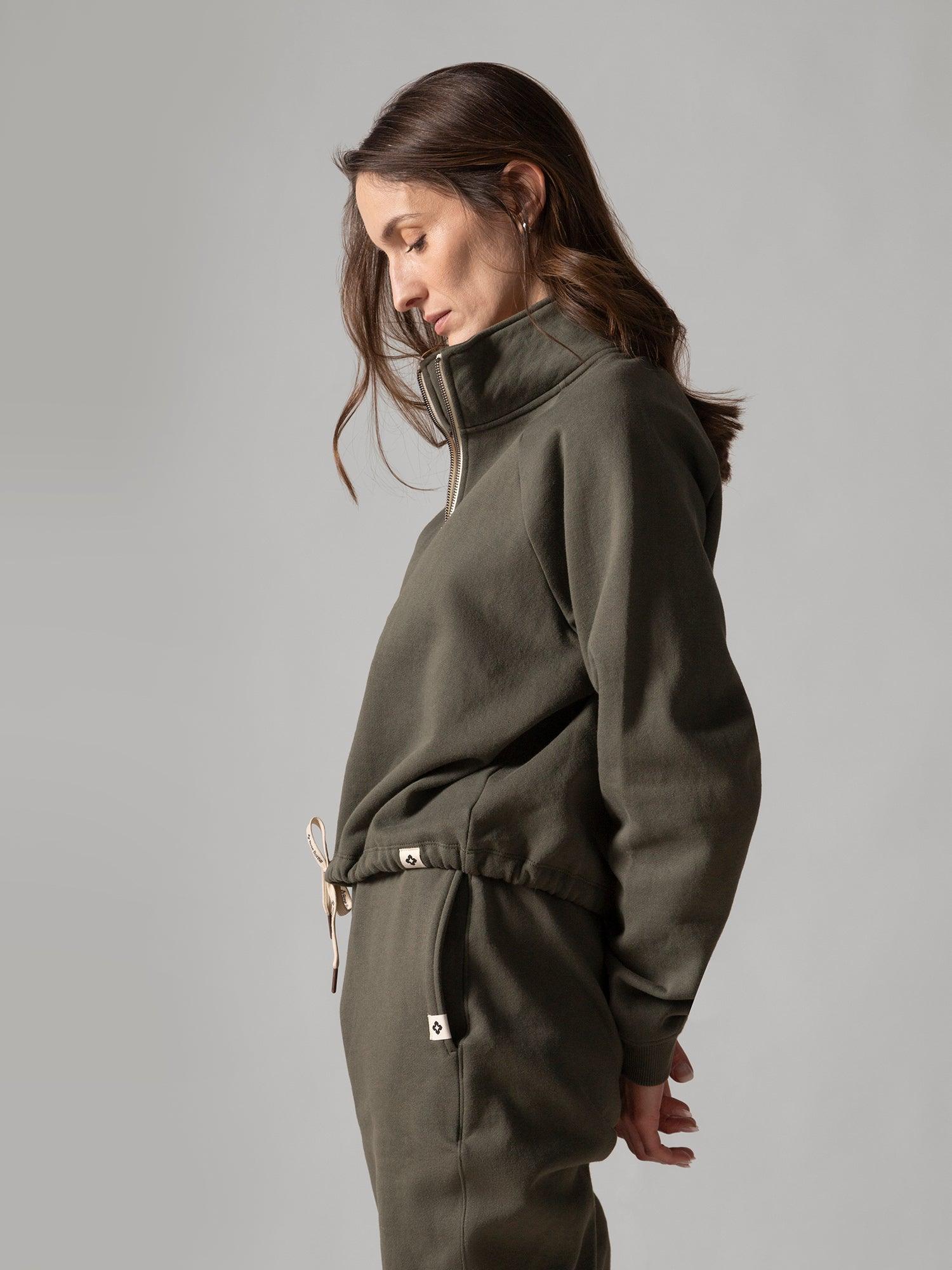 Rose Boreal - Sweatshirt - Wayfarer sweatshirt - Moss