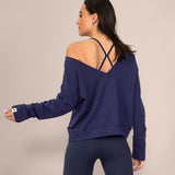Essence V neck Top - Denim