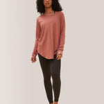 Rose Boreal - Top - Cozy Long Sleeve Shirt - Dahlia