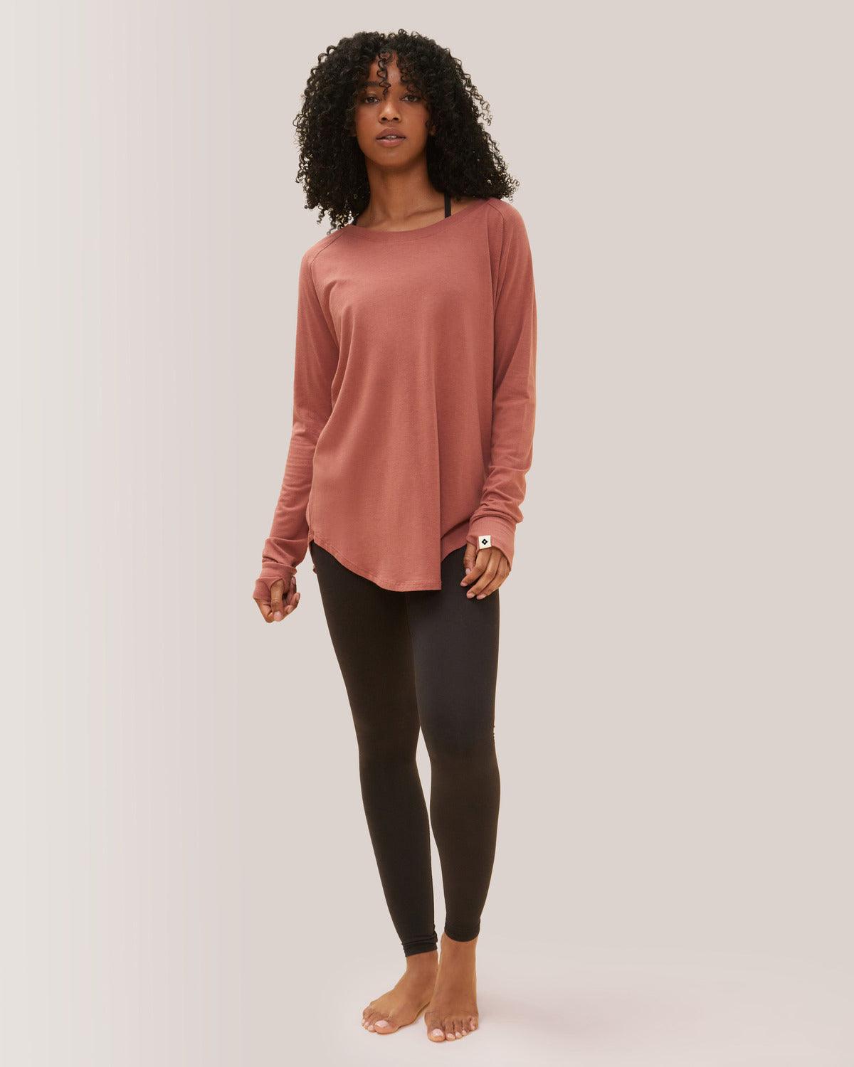 Rose Boreal - Top - Cozy Long Sleeve Shirt - Dahlia