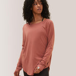 Rose Boreal - Top - Cozy Long Sleeve Shirt - Dahlia