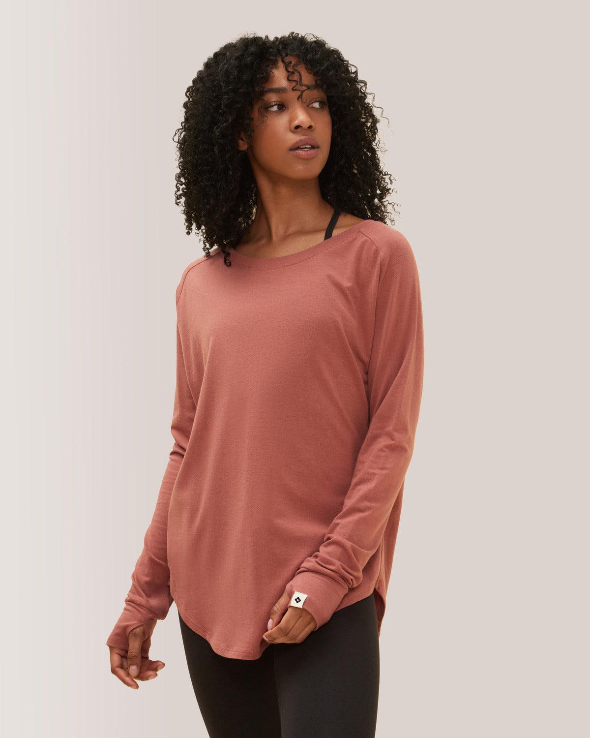 Rose Boreal - Top - Cozy Long Sleeve Shirt - Dahlia