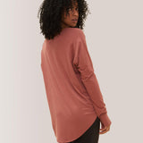 Rose Boreal - Top - Cozy Long Sleeve Shirt - Dahlia