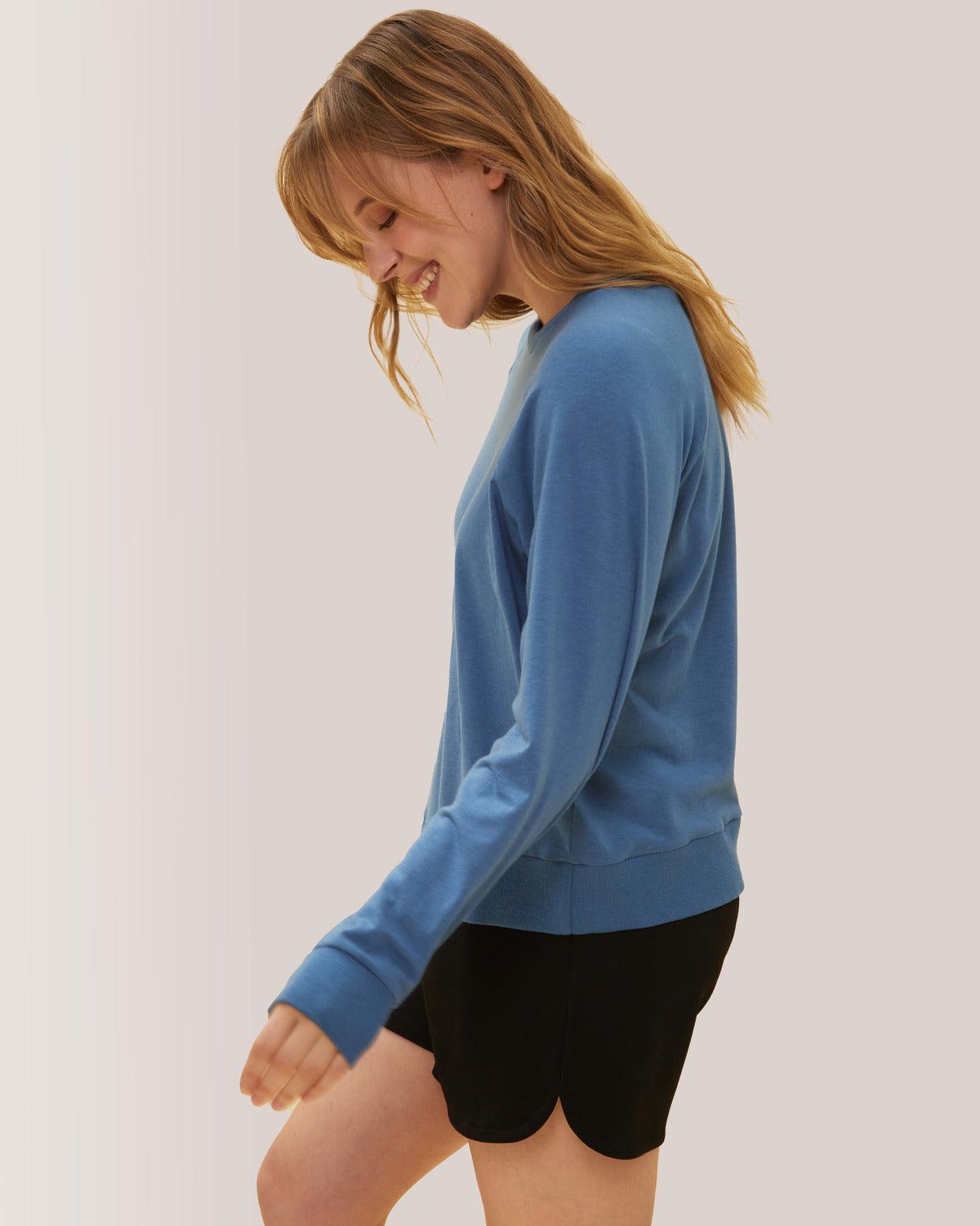 Rose Boreal - Sweatshirt - Enjoy the Ride Long Sleeves - Stellar Blue