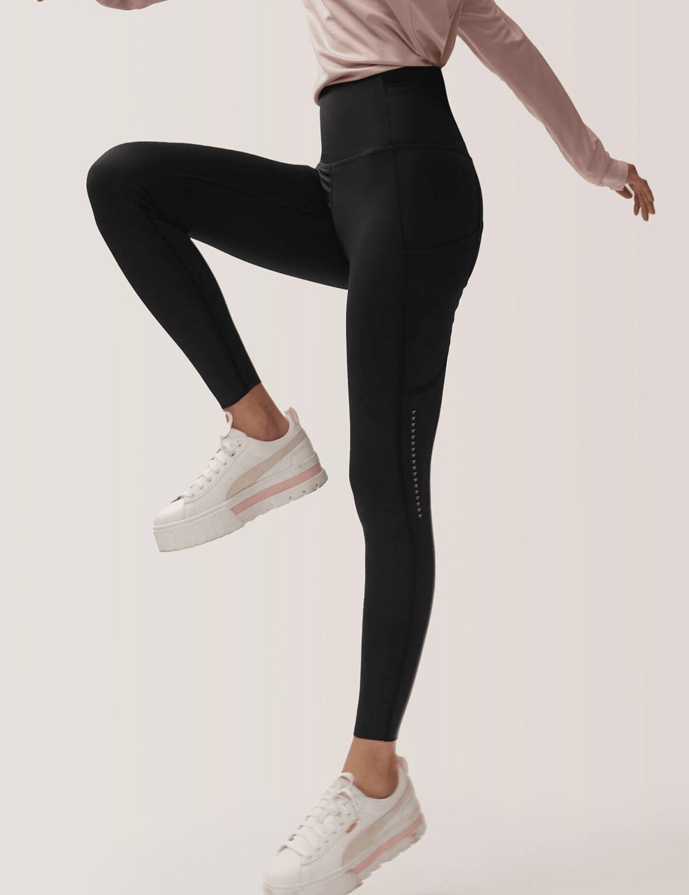 Rose Boreal - Legging - Running Compressive Pockets Legging Rose Buddha