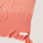Rose Boreal - Blanket - Crinkled Linen Dip-Dye Throw Blanket