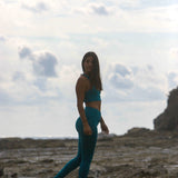 Serena High Waist Legging - Pacific Blue