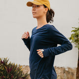Rose Boreal - Top - Cozy Long Sleeve Shirt - Deep Ocean