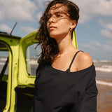 Rose Boreal - Long Sleeve - Flashdance Pullover - Total Eclipse